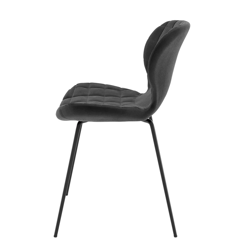 Chaise Mazzia en velours noir (lot de 2)