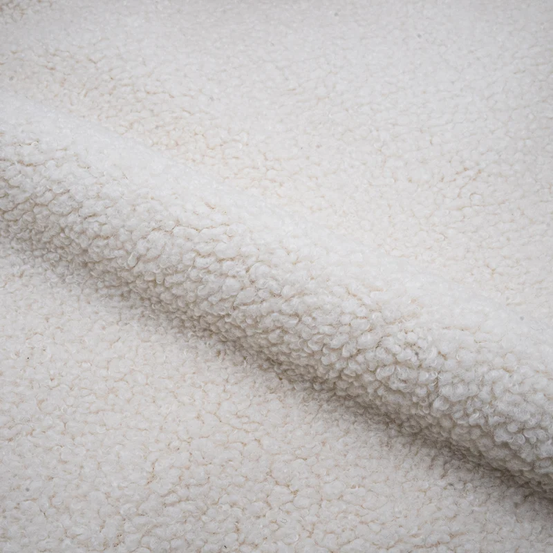 Chaise Koko blanche effet laine bouclette (lot de 2)
