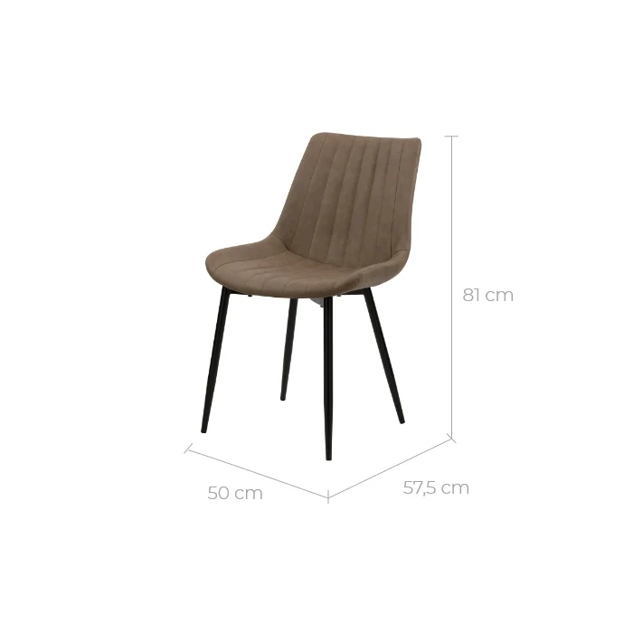 Chaise Killi taupe (lot de 2)