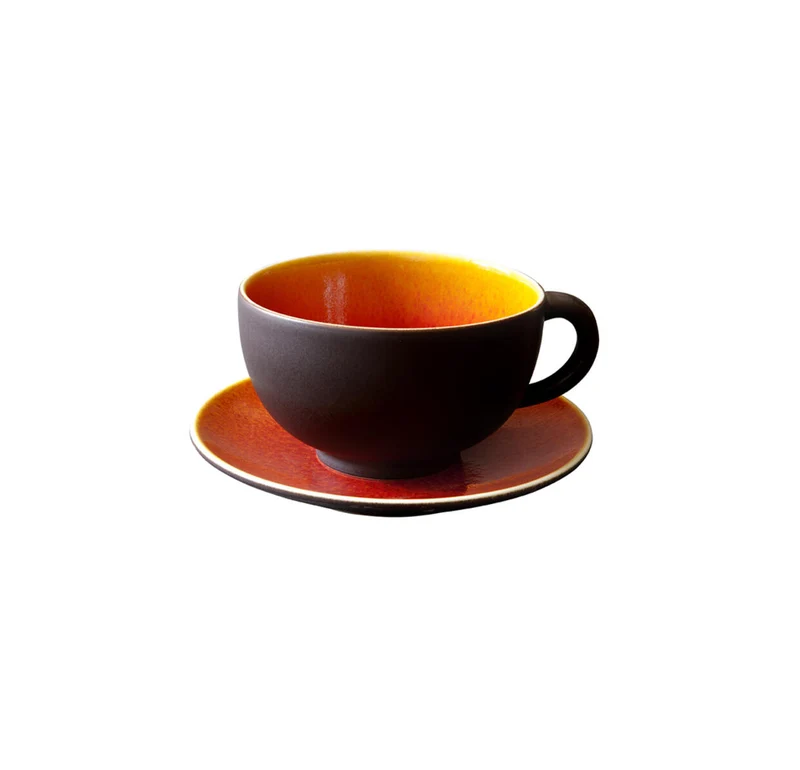 Tasse & sous-tasse M Tourron Orange