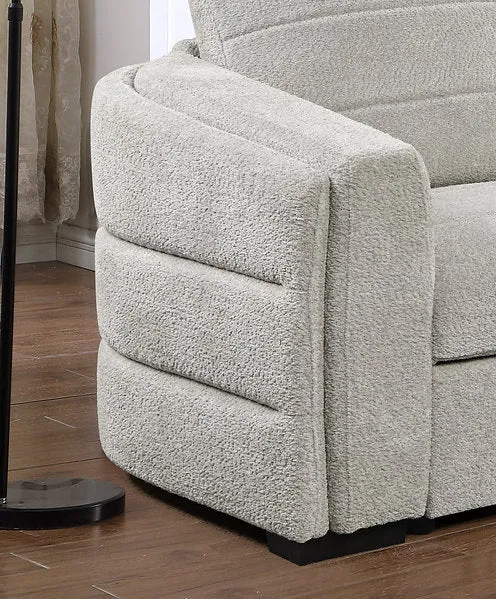 SORELLE™ – LIGHT GREY BOUCLÉ SOFA BED SECTIONAL – IF-9086