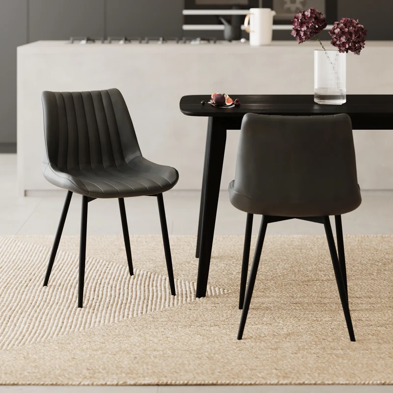 Chaise Killi gris foncé (lot de 2)