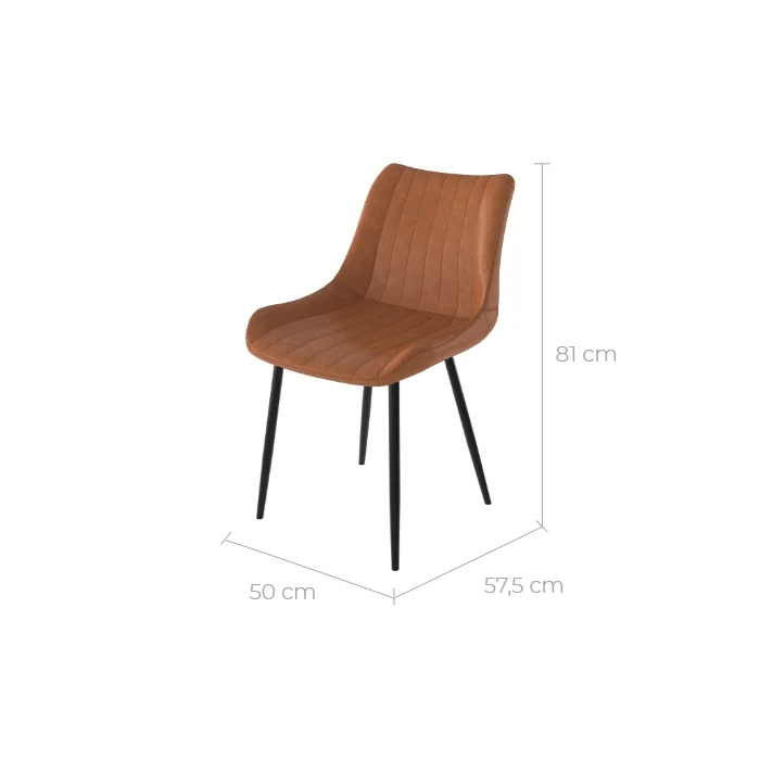 Chaise Killi camel (lot de 2)