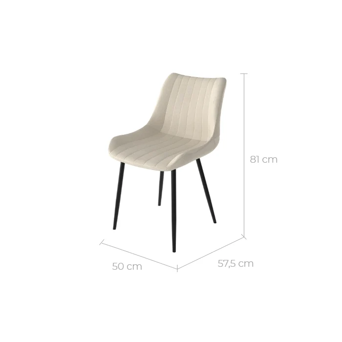 Chaise Killi beige (lot de 2)