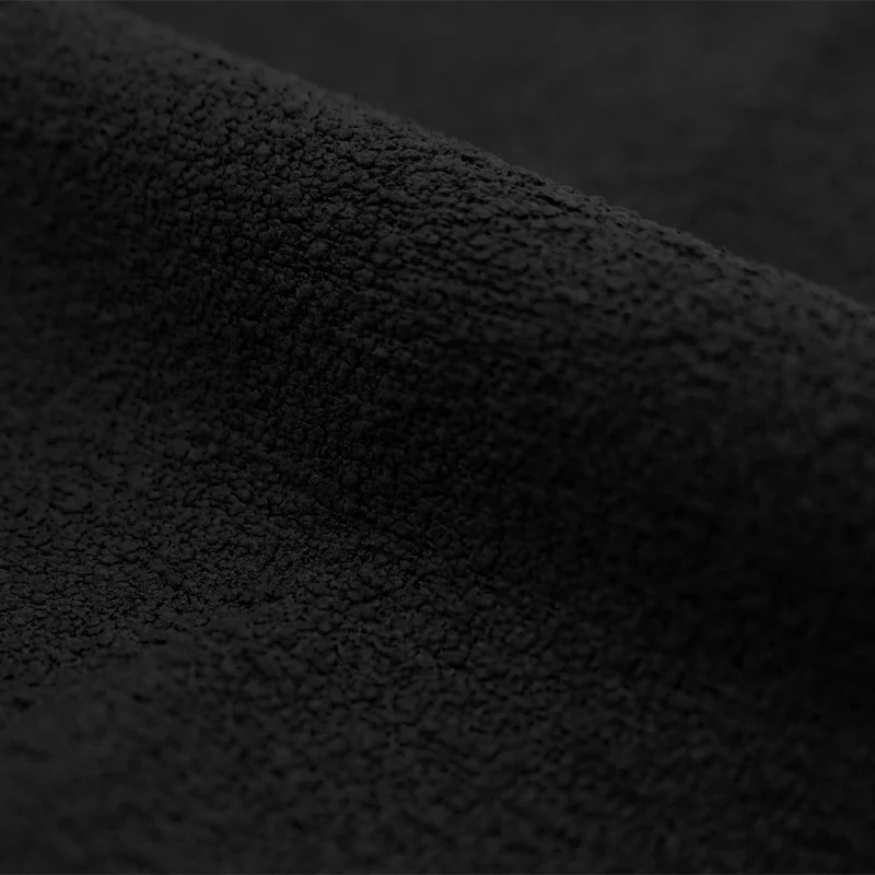 Chaise Karl en tissu bouclé noir (lot de 2)
