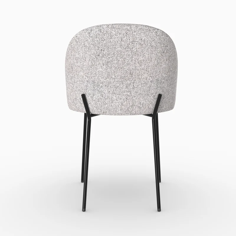 Chaise Karl en tissu chiné gris clair (lot de 2)
