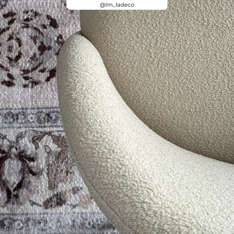 Chaise Karl en tissu bouclé beige (lot de 2)