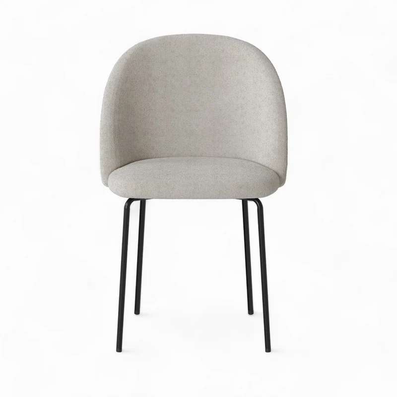 Chaise Karl en tissu bouclé beige (lot de 2)