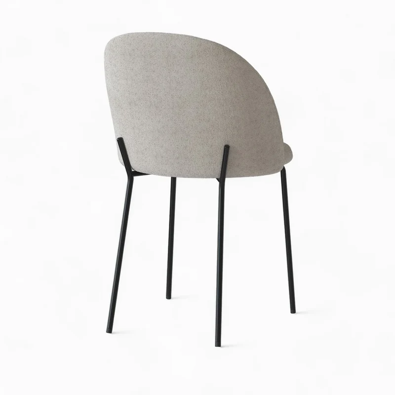 Chaise Karl en tissu bouclé beige (lot de 2)