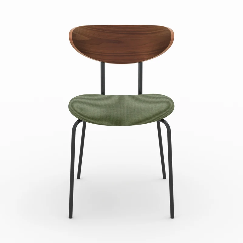 Chaise Jade en velours côtelé vert kaki (lot de 2)