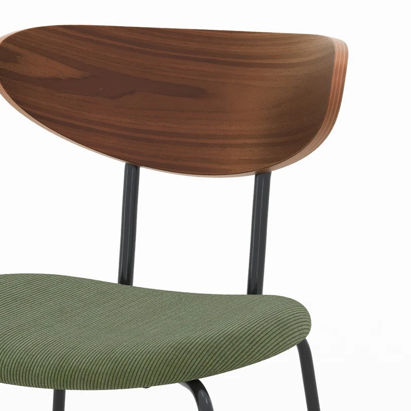 Chaise Jade en velours côtelé vert kaki (lot de 2)