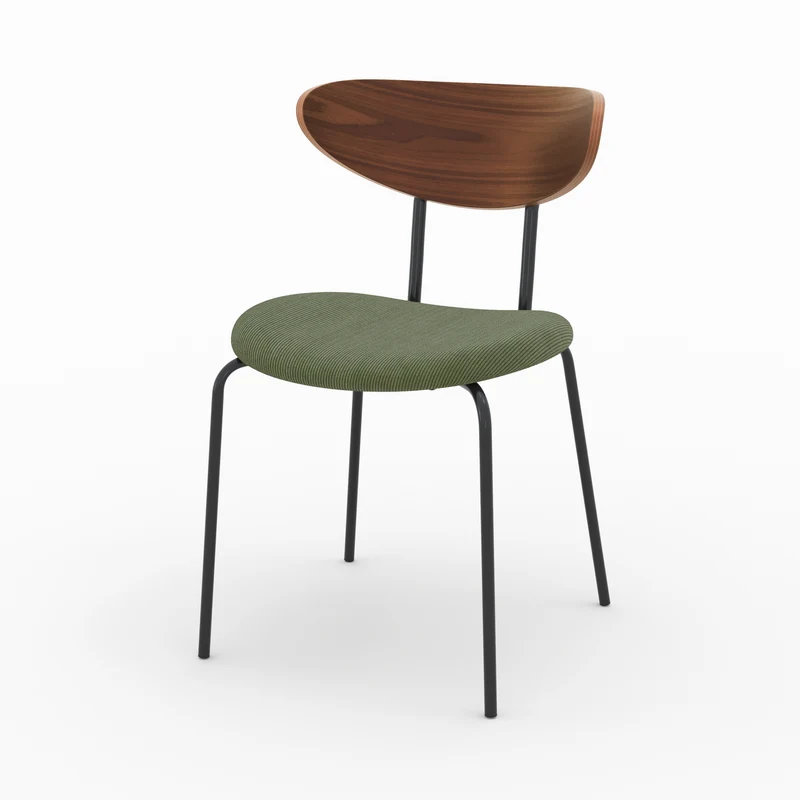 Chaise Jade en velours côtelé vert kaki (lot de 2)