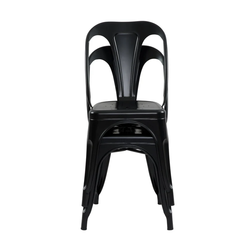 Chaise Indus noir mat (lot de 2)