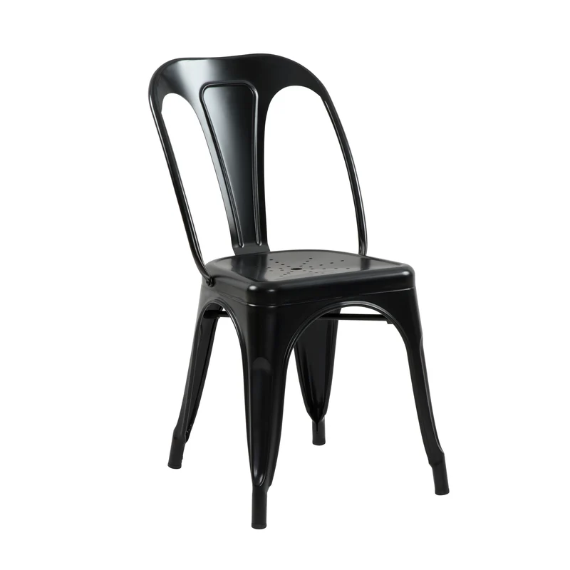 Chaise Indus noir mat (lot de 2)