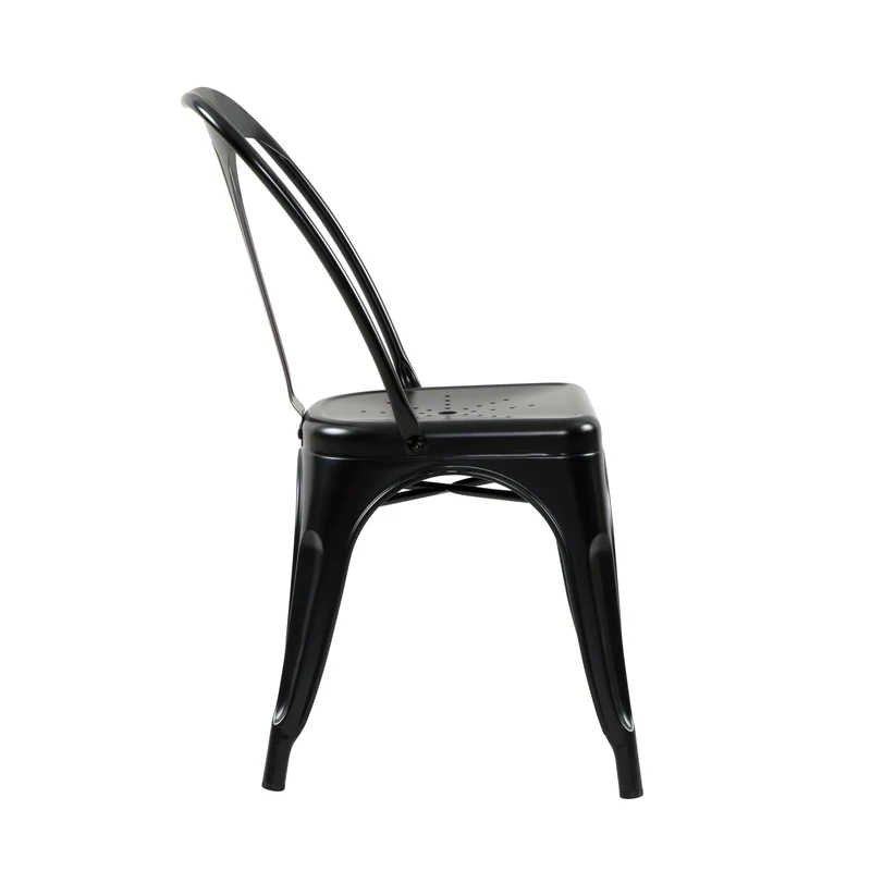 Chaise Indus noir mat (lot de 2)
