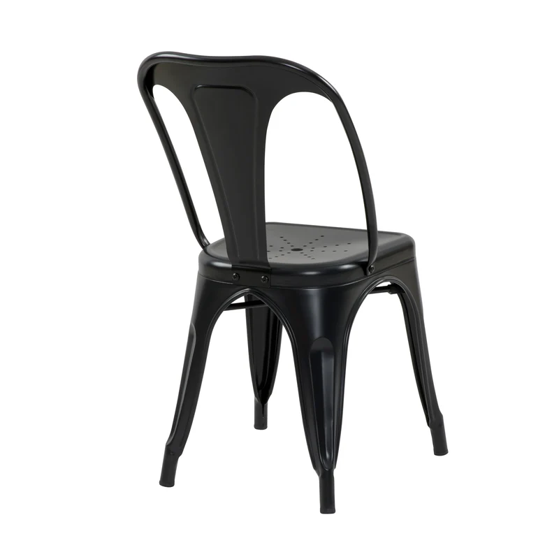 Chaise Indus noir mat (lot de 2)