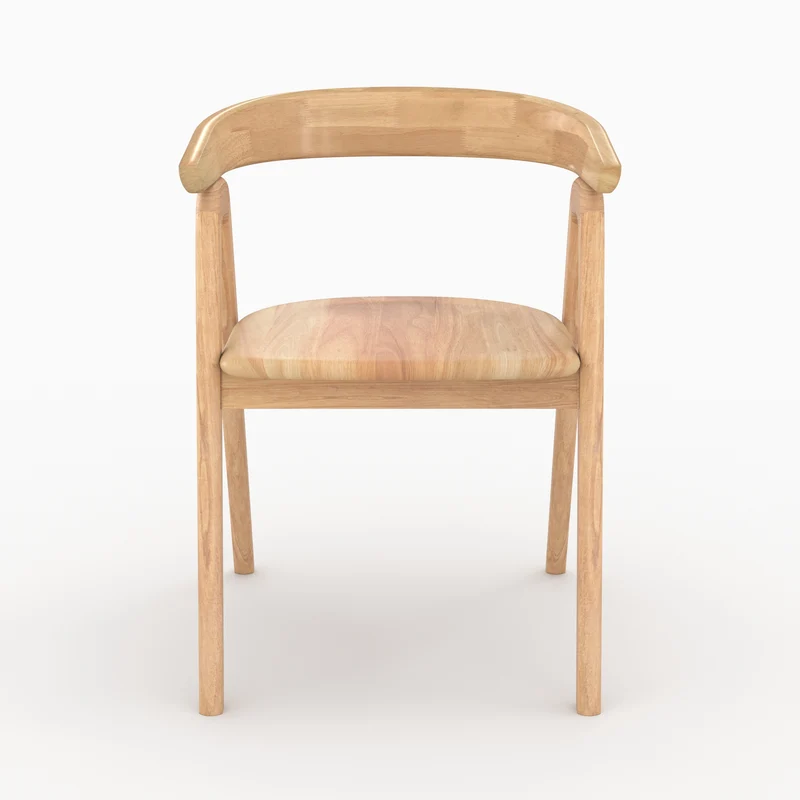 Chaise Hawa en bois d'hévéa clair
