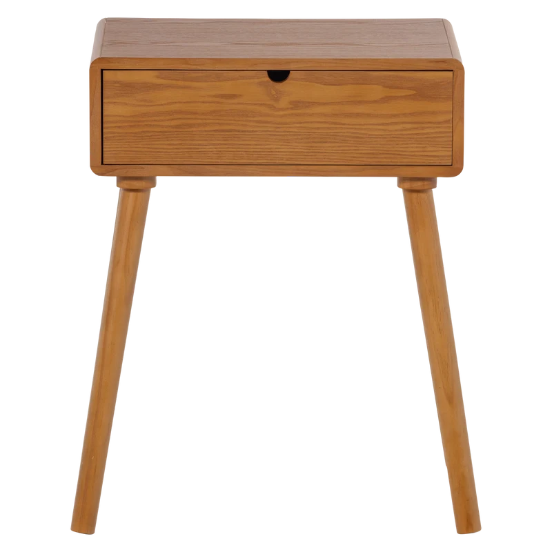 Nelo nachtkastje/bijzettafel hout bruin