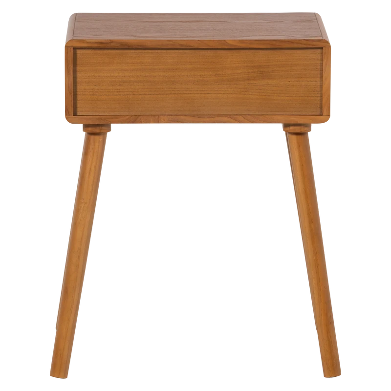 Nelo nachtkastje/bijzettafel hout bruin