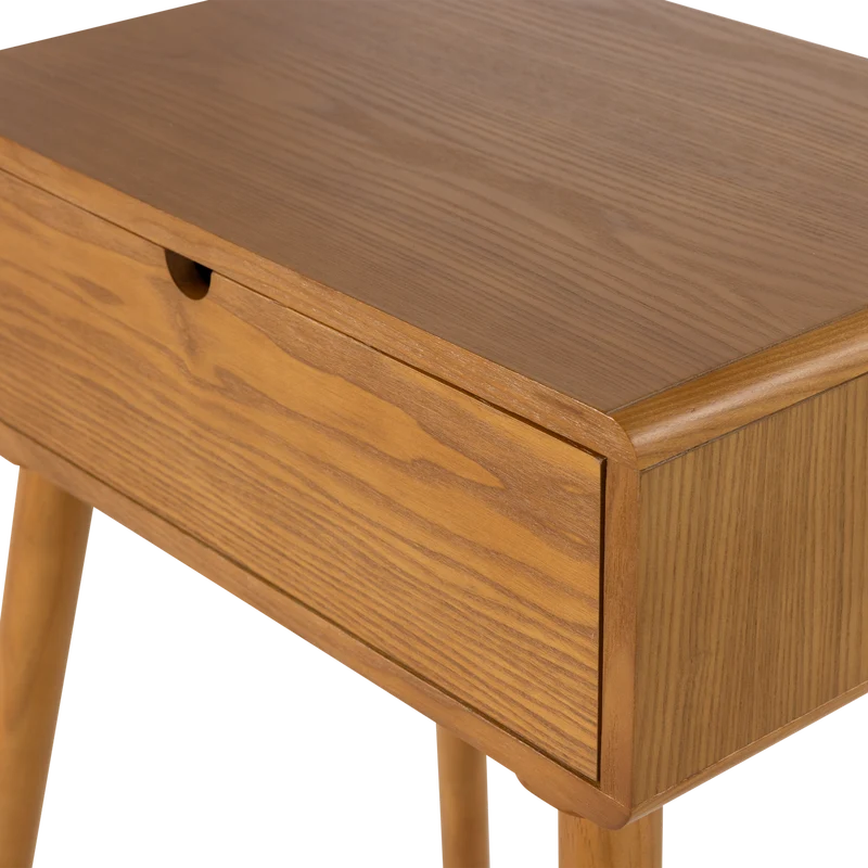 Nelo nachtkastje/bijzettafel hout bruin
