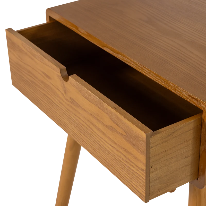 Nelo nachtkastje/bijzettafel hout bruin