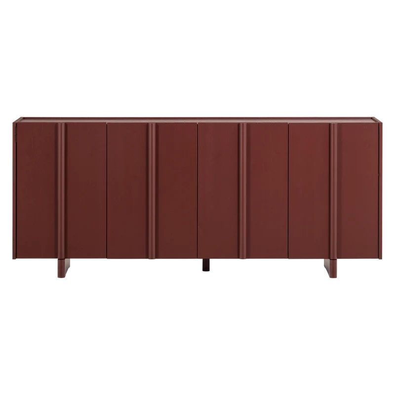 Basu dressoir grenen bordeauxrood