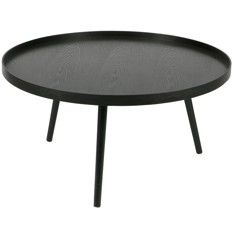 Mesa bijzettafel XL hout zwart 39xØ78