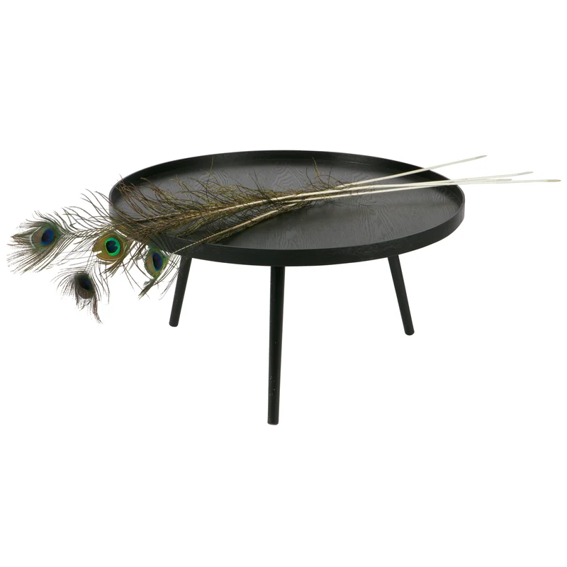 Mesa bijzettafel XL hout zwart 39xØ78