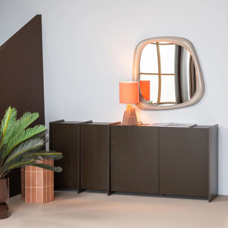 Brock dressoir 200 cm essen fineer middenbruin