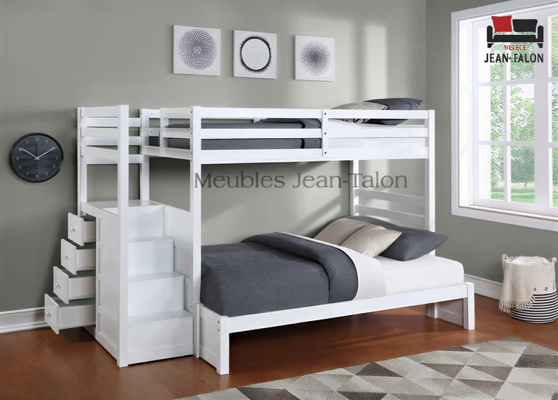 SNOWVALE™ – SINGLE OVER DOUBLE STAIRCASE BUNK BED – B-1892-EK