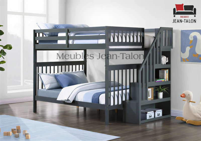 EVEREST MAX™ – DOUBLE OVER DOUBLE STAIRCASE BUNK BED – B-1855
