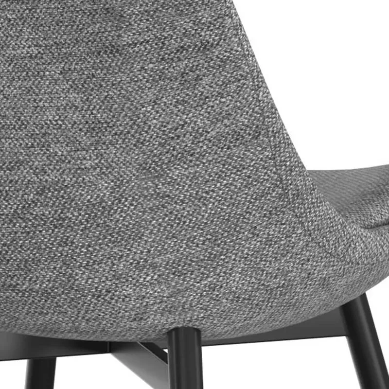 Chaise Filipi en tissu gris foncé chiné (lot de 2)