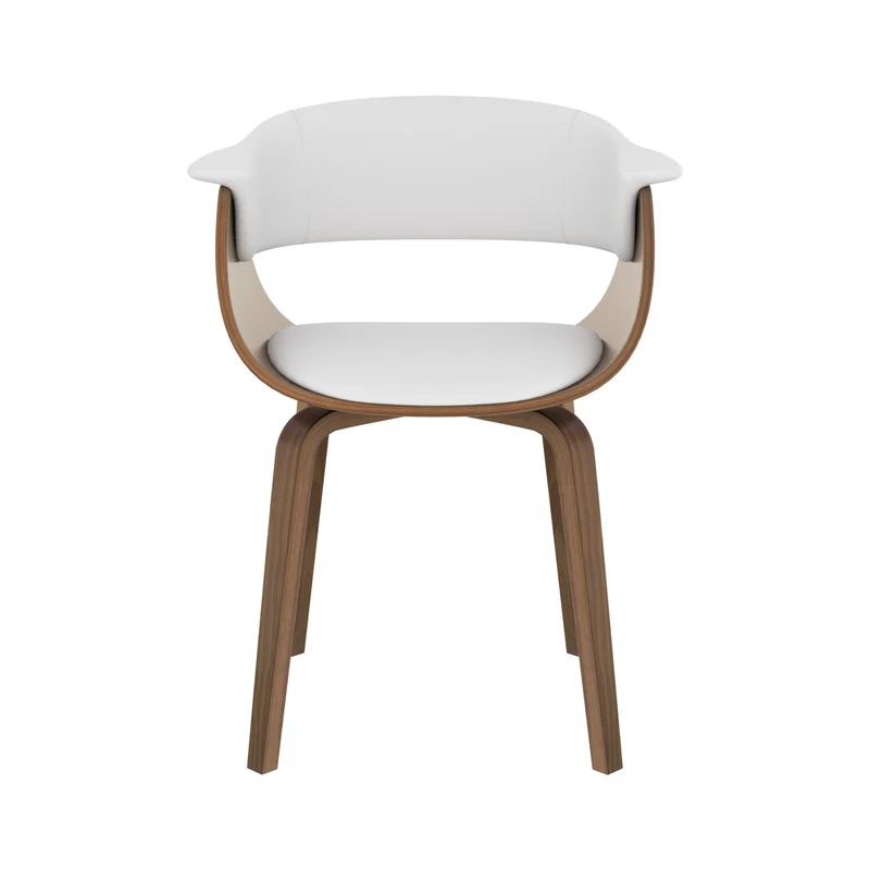 Chaise blanche Piada avec accoudoirs