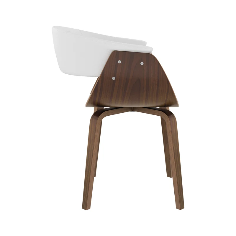 Chaise blanche Piada avec accoudoirs