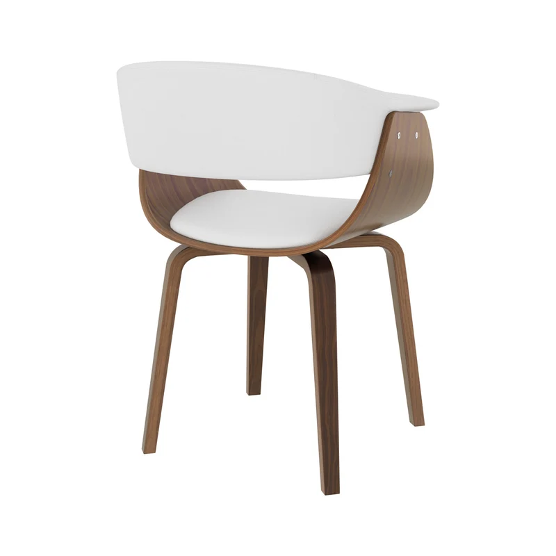 Chaise blanche Piada avec accoudoirs