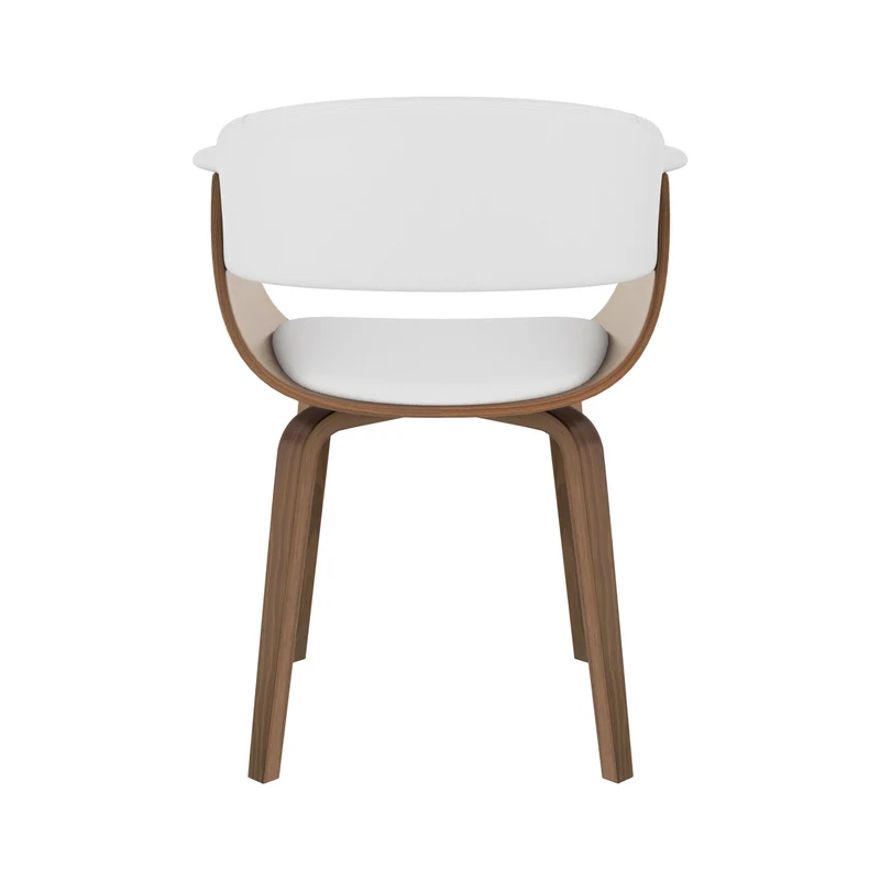 Chaise blanche Piada avec accoudoirs