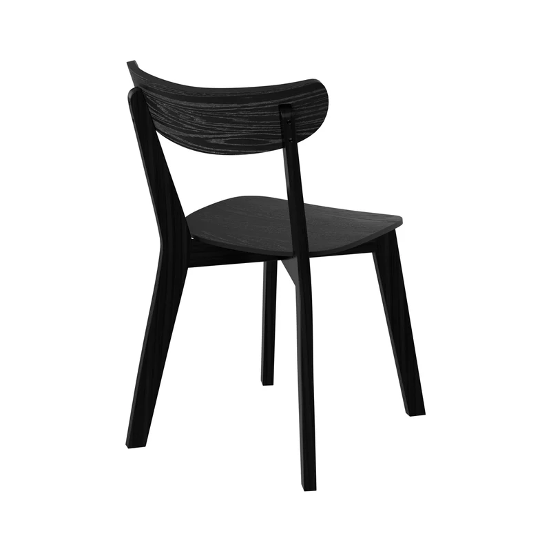 Chaise en bois noir Tabata (lot de 2)