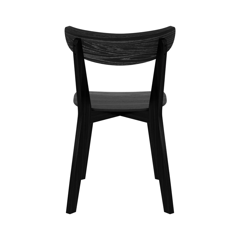 Chaise en bois noir Tabata (lot de 2)