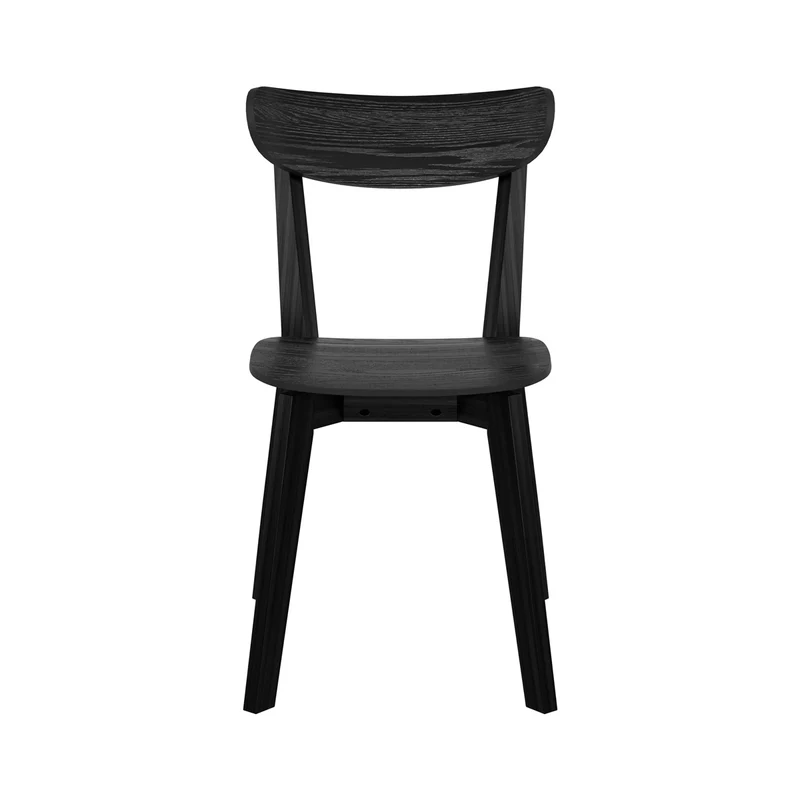 Chaise en bois noir Tabata (lot de 2)