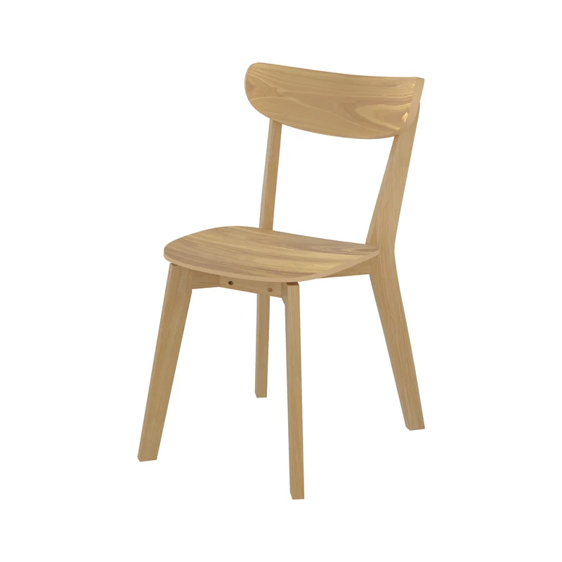 Chaise en bois clair Tabata (lot de 2)