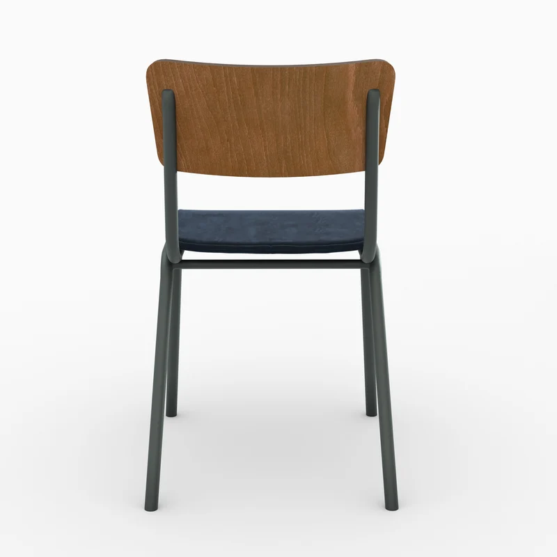 Chaise Nico en velours bleu (lot de 2)