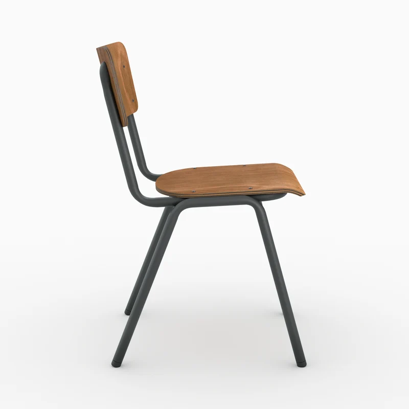 Chaise Clem en bois foncé (lot de 2)