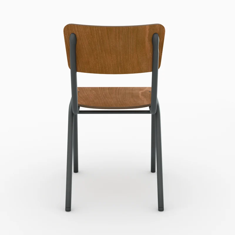 Chaise Clem en bois foncé (lot de 2)
