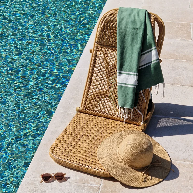 Chaise de plage pliable Favignana en rotin