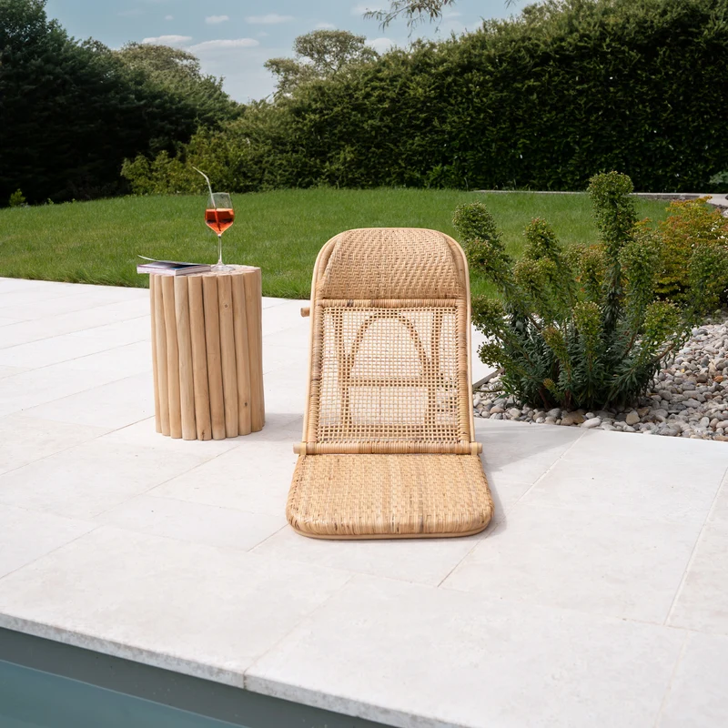 Chaise de plage pliable Favignana en rotin