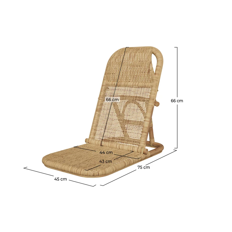 Chaise de plage pliable Favignana en rotin