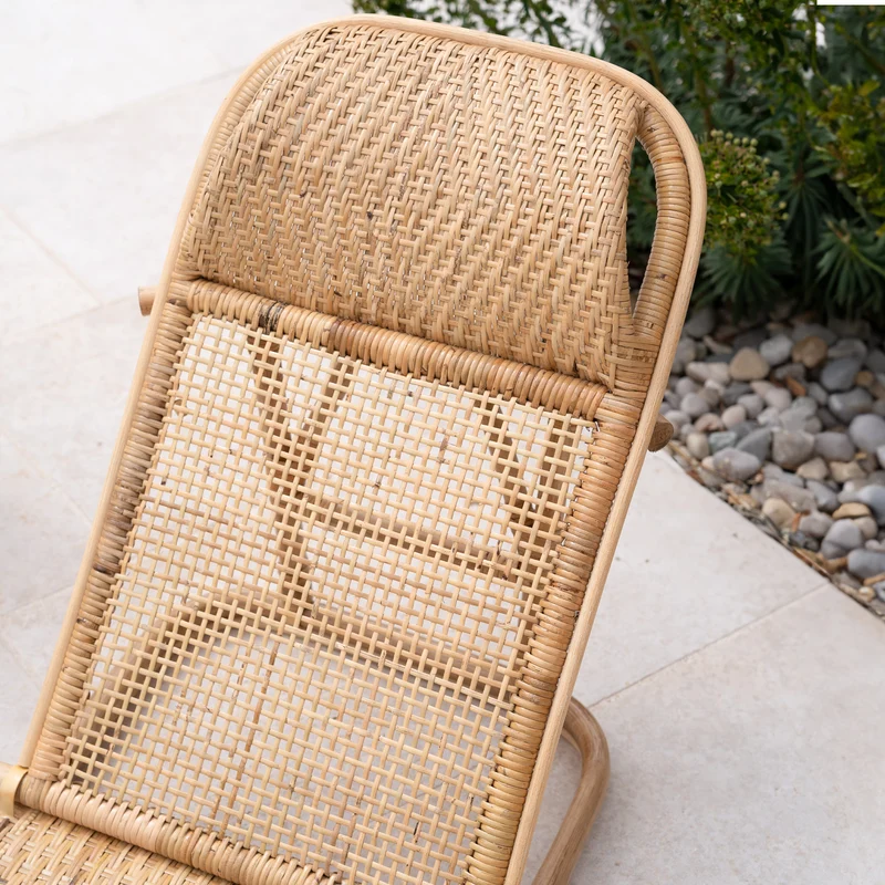 Chaise de plage pliable Favignana en rotin