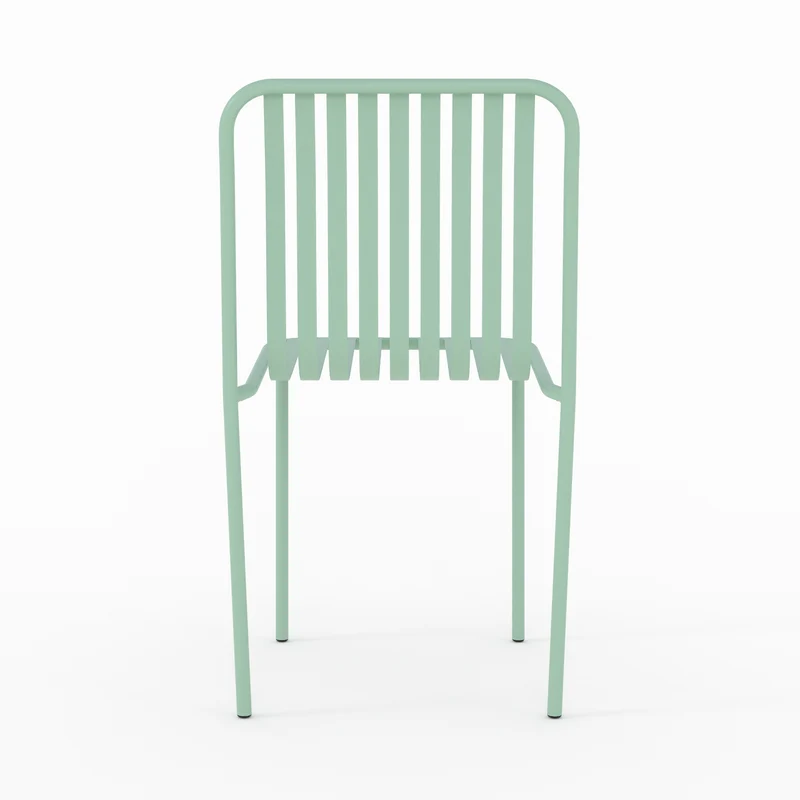 Chaise de jardin Yumi en métal vert clair (lot de 2)