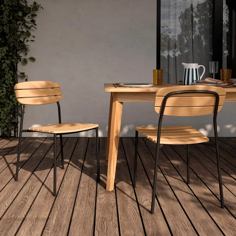 Chaise de jardin Taya en résine synthétique (lot de 2)