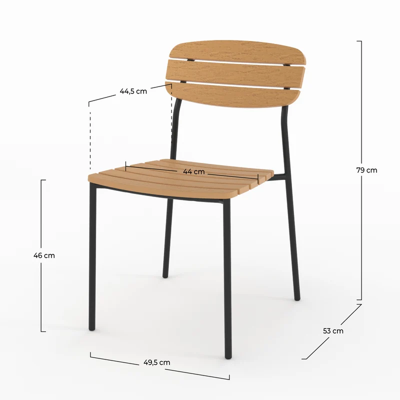 Chaise de jardin Taya en résine synthétique (lot de 2)